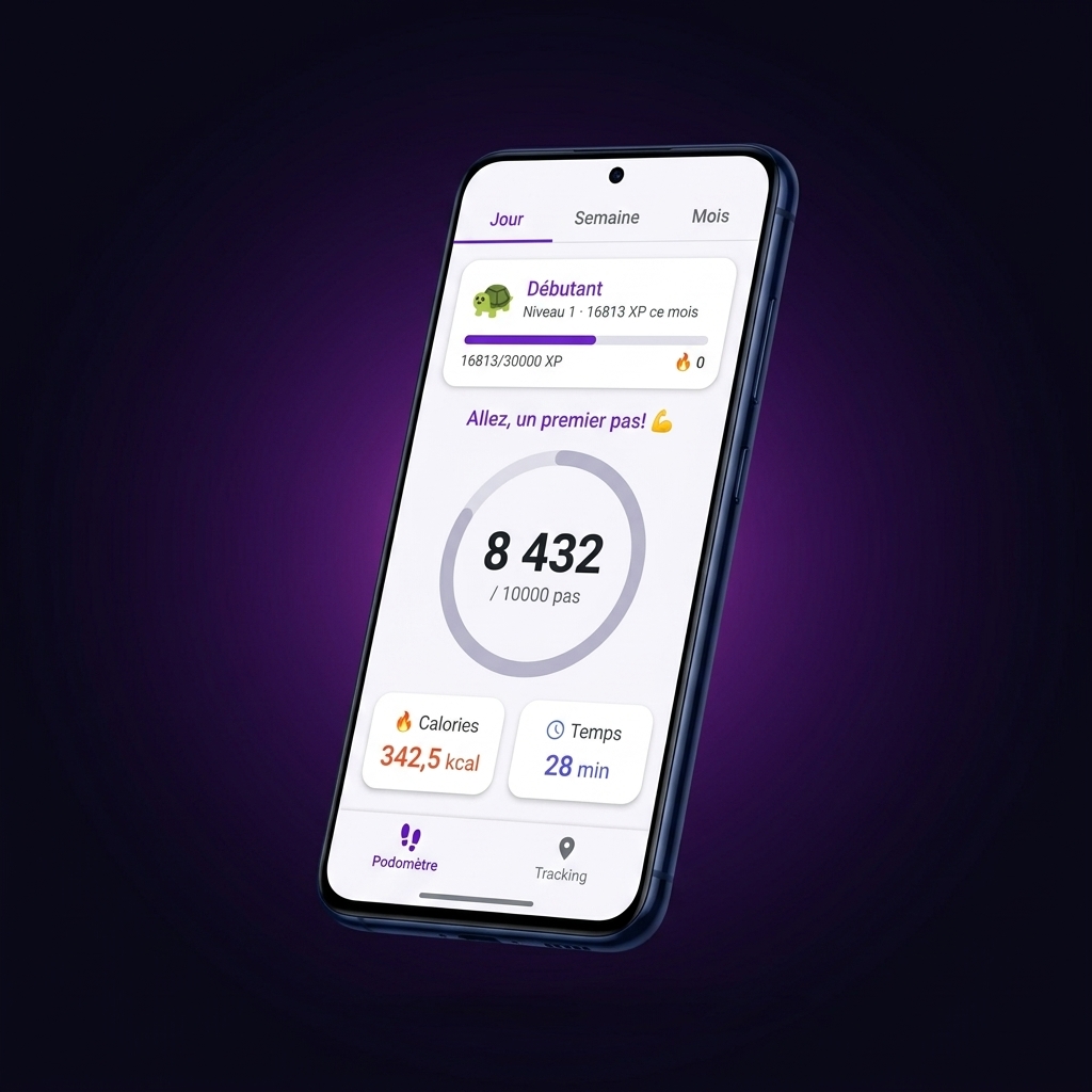 Application VivaStep sur smartphone
